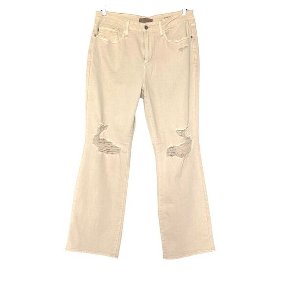 NEW Judy Blue High Waist Garment Dyed Destroyed 90s Straight Bone Stretch Sz 18W - Picture 4 of 16